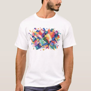 Abstract Paint Collision T-Shirt
