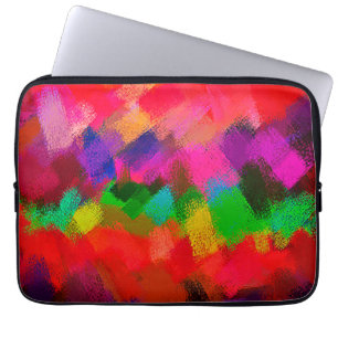 Abstract Paint Color Brush Stroke #2 Laptop Sleeve