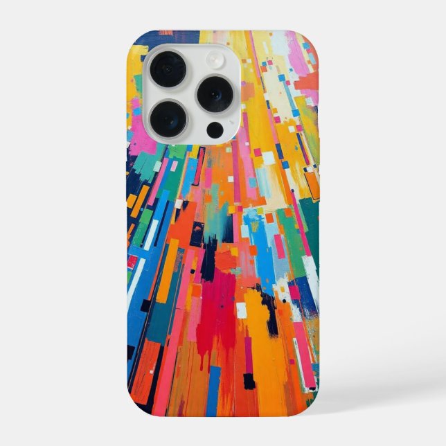 Abstract Paint Colours Modern Art Design iPhone Case (Back)