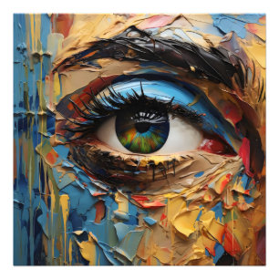 Abstract Paint Eye Colours Photo Print