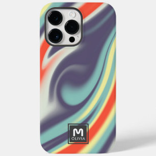 Abstract Paint Flow Pastel Colours Custom Monogram Case-Mate iPhone 14 Pro Max Case