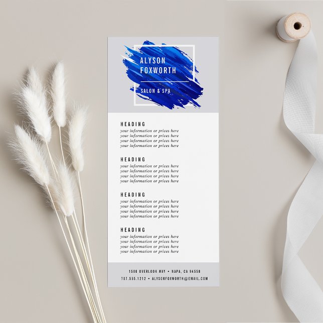 Abstract Paint Logo | Pricing or Services Rack Card (Creator Uploaded)