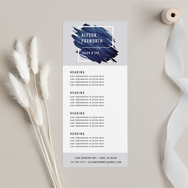 Abstract Paint Logo | Pricing or Services Rack Card (Creator Uploaded)