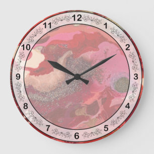 Abstract - Paint - Love Large Clock