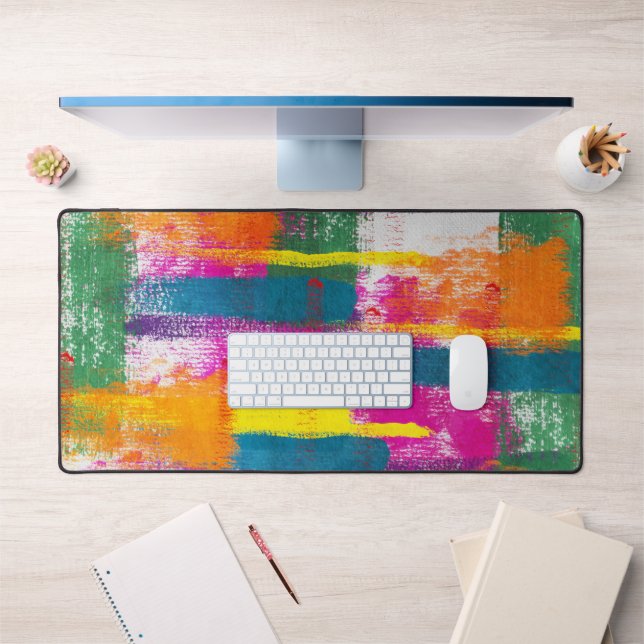 Abstract Paint Pattern Desk Mat (Office 1)