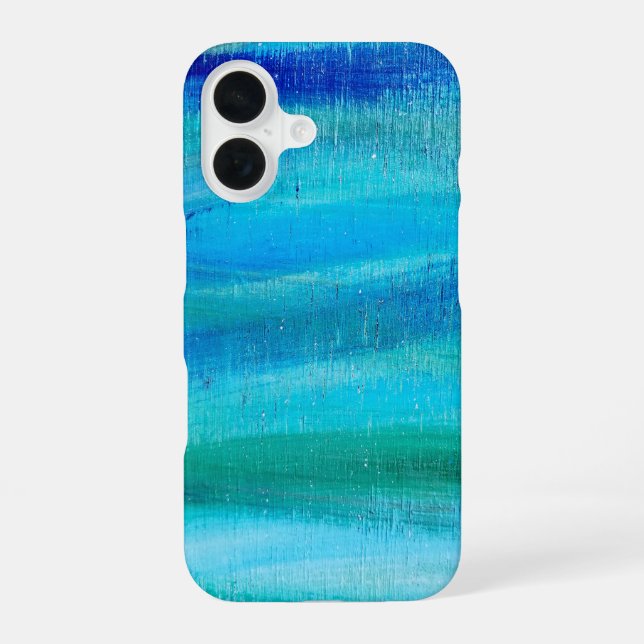 Abstract Paint Pattern iPhone 16 Case (Back)