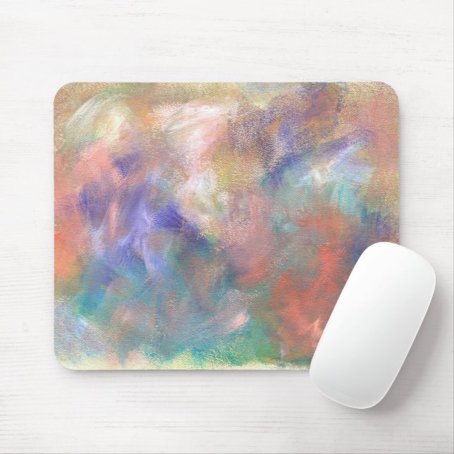 Abstract Paint Pattern Mouse Mat (With Mouse)