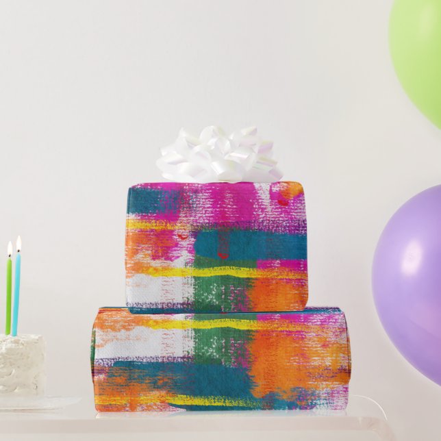 Abstract Paint Pattern Wrapping Paper (Party Gifts)
