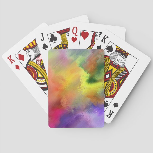 Abstract Paint Playing Cards (Back)