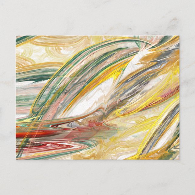 Abstract Paint Smear Postcard (Front)
