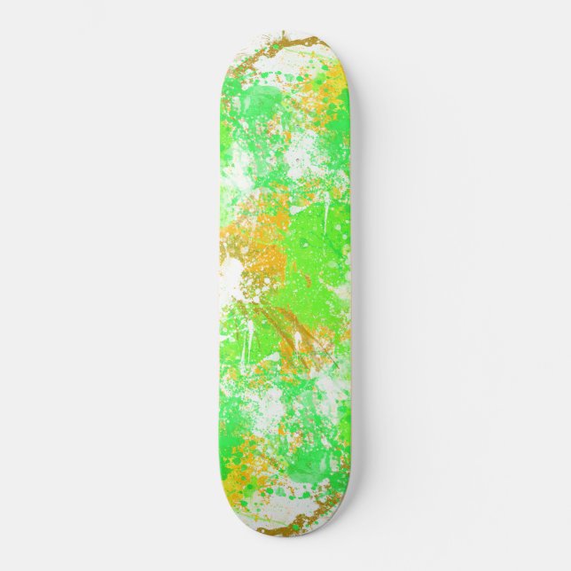 Abstract Paint Splash Art Skateboard (Front)