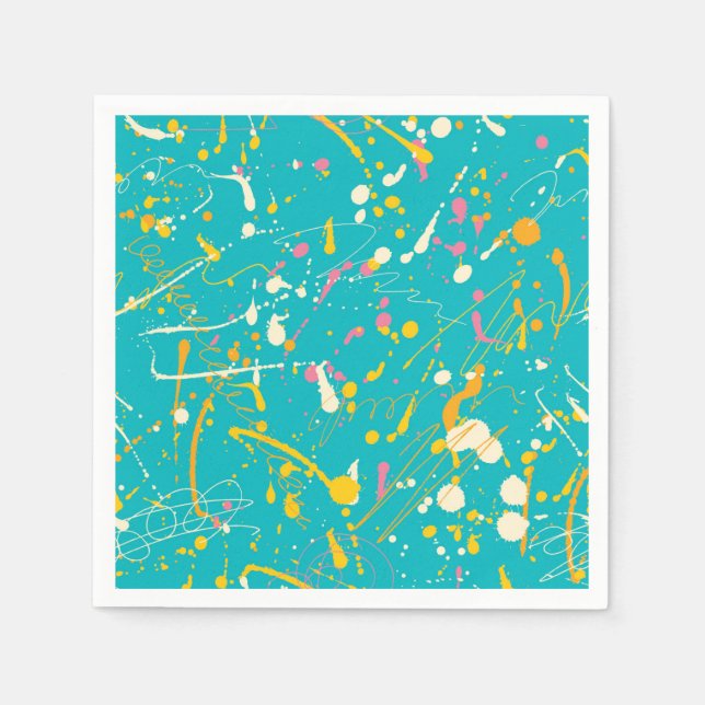 Abstract Paint Splash Napkin (Front)