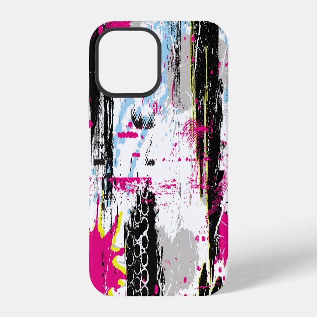 Abstract paint splash, seamless pattern. iPhone case (Back)