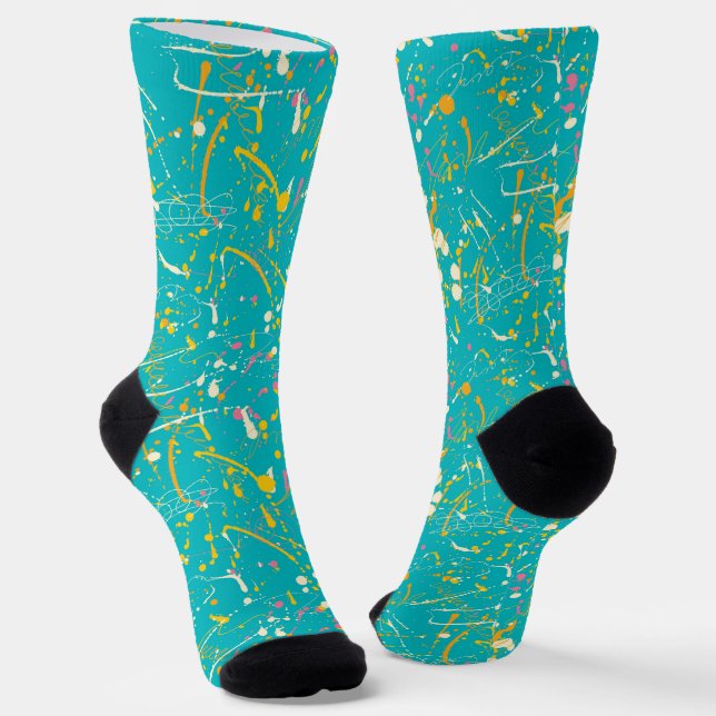 Abstract Paint Splash Socks (Angled)