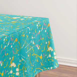 Abstract Paint Splash Tablecloth