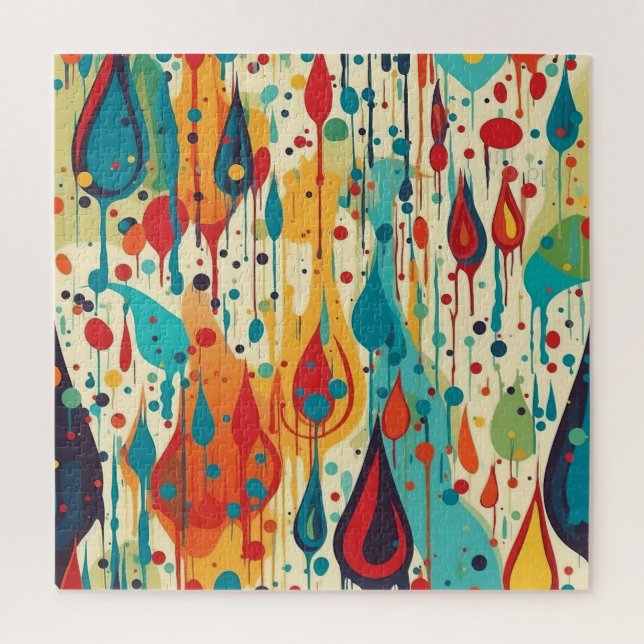 Abstract Paint Splats Multicolored  Jigsaw Puzzle (Vertical)