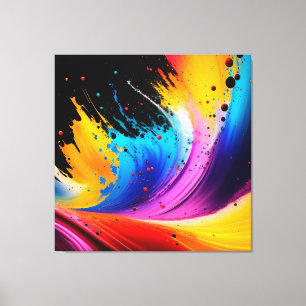 Abstract Paint Splatter Art  Canvas Print