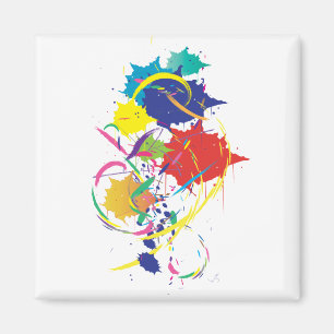 Abstract Paint Splatter Art Modern Cool.ai Magnet