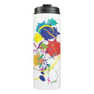 Abstract Paint Splatter Art Modern Cool.ai Thermal Tumbler