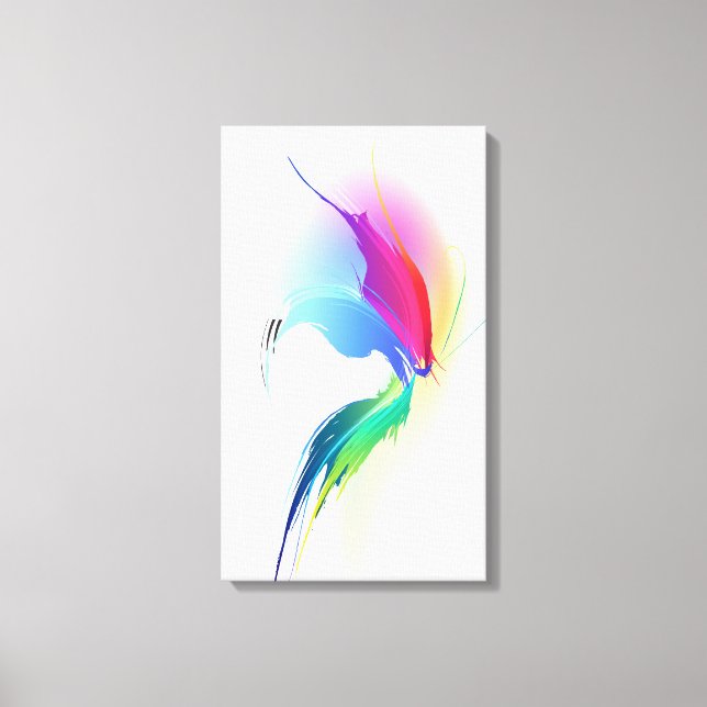 Abstract Paint Splatter Butterfly Canvas Print (Front)