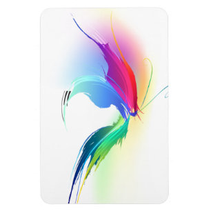 Abstract Paint Splatter Butterfly Magnet