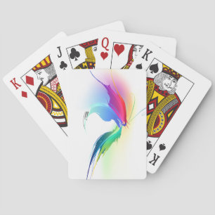 Abstract Paint Splatter Butterfly Playing Cards