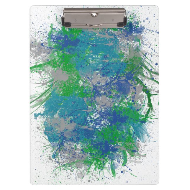 Abstract Paint Splatter Clipboard (Front)