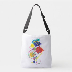 Abstract Paint Splatter Design Modern Cool Crossbody Bag