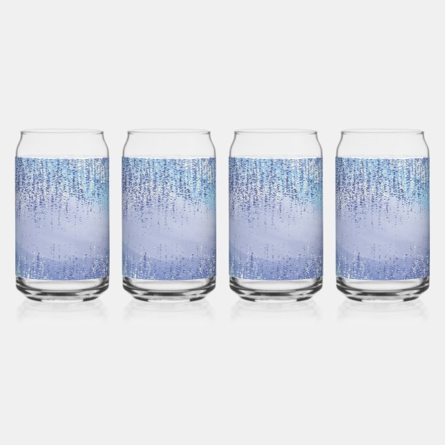 Abstract Paint Splatter Drinking Glass (Front)