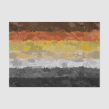 Abstract Paint Splatter Gay Bear Pride Flag