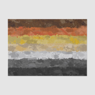 Abstract Paint Splatter Gay Bear Pride Flag  Tissue Paper