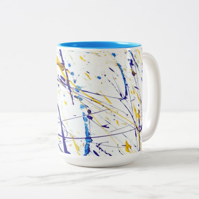 Abstract Paint Splatter Mug (Front Right)