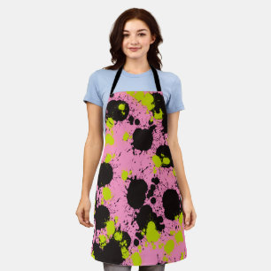 Abstract Paint Splatter Pattern Apron