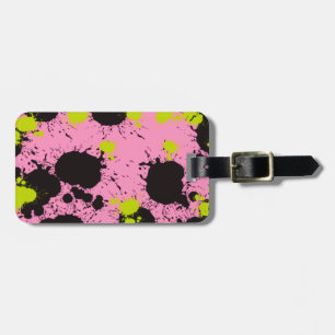 Abstract Paint Splatter Pattern Luggage Tag