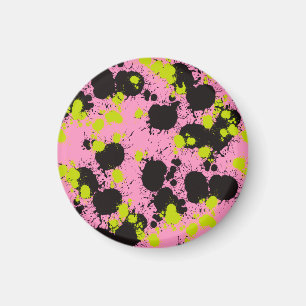 Abstract Paint Splatter Pattern Magnet