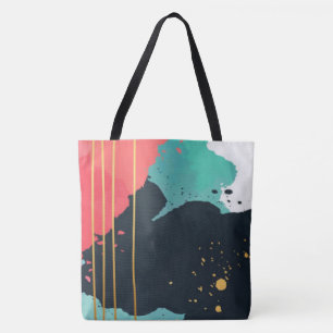 Abstract Paint Splatter Tote Bag