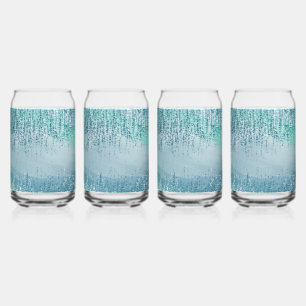 Abstract Paint Splatter Tumbler Drinking Glass