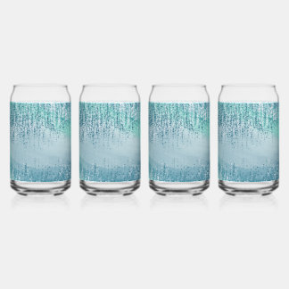 Abstract Paint Splatter Tumbler Drinking Glass
