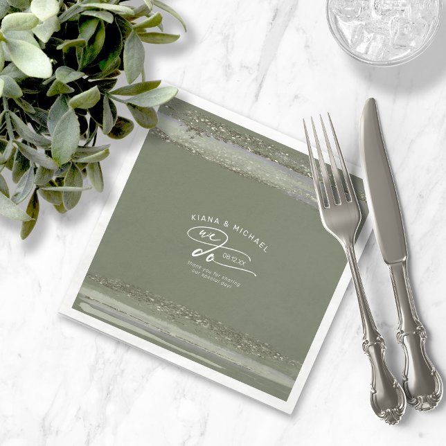 Abstract Paint Strokes We Do Thank You ID886 Napkin (Creator Uploaded)