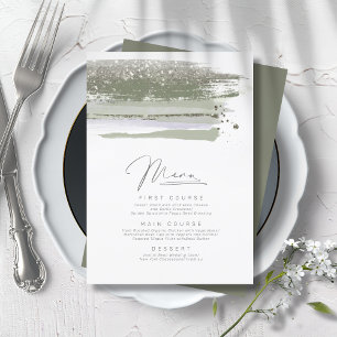 Abstract Paint Strokes Wedding Menu ID886