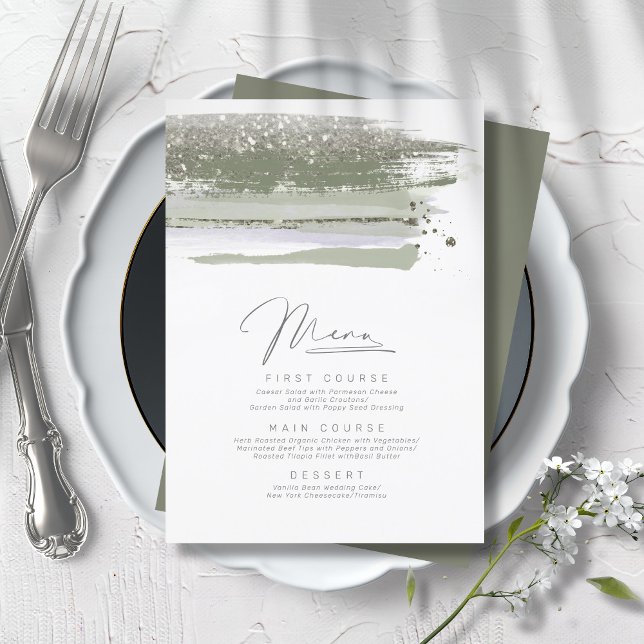 Abstract Paint Strokes Wedding Menu ID886 (Creator Uploaded)