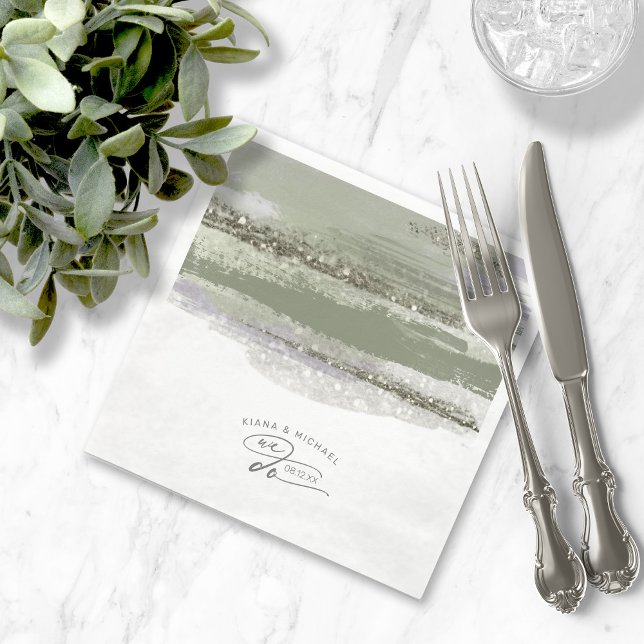 Abstract Paint Strokes Wedding We Do ID886 Napkin (Creator Uploaded)