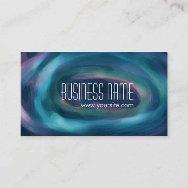 Abstract Paint Swirl Business Card (Front)