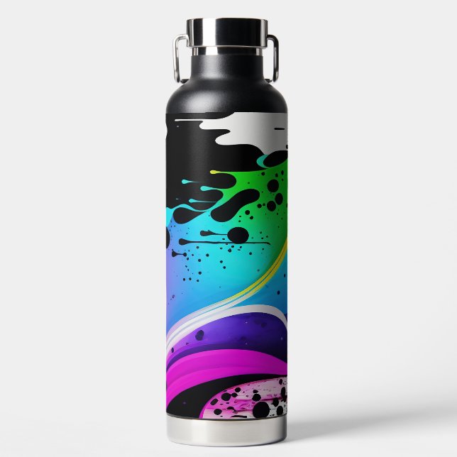 Abstract Paint Water Bottle (Front)