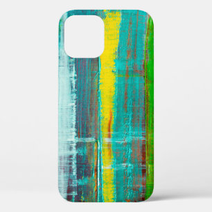 Abstract painted canvas. Oil paints on a palette.  iPhone 12 Case