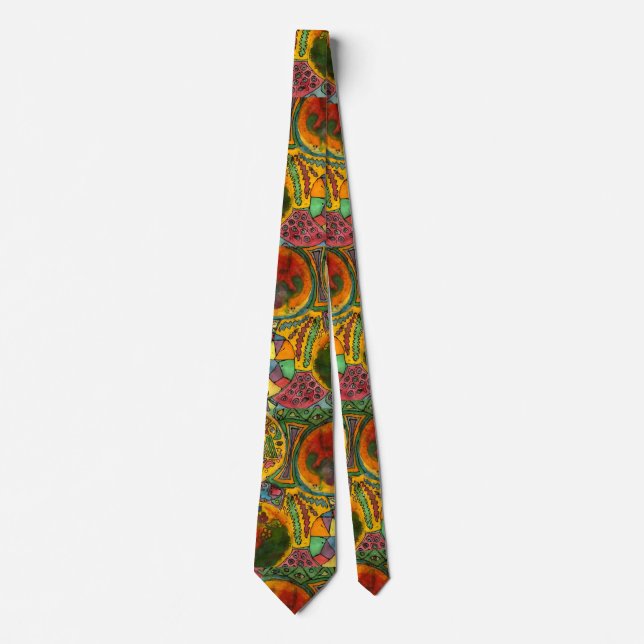 Abstract Painted Colourful Design   Tie (Front)