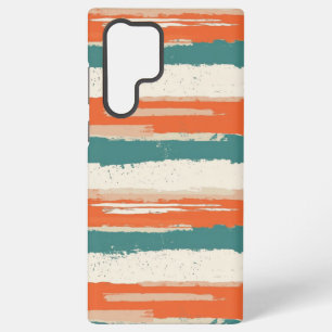 Abstract Painted Distressed Stripes Terracotta Samsung Galaxy Case