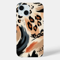 Abstract Painted Exotic Animal Print Leopard 