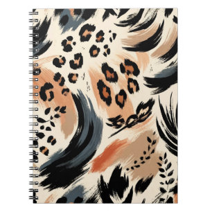 Abstract Painted Exotic Animal Print Leopard Notebook
