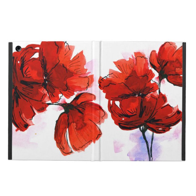 Abstract Painted Floral Background 2 Case For iPad Air (Outside)